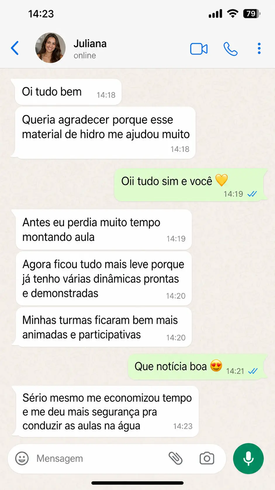 Depoimento WhatsApp