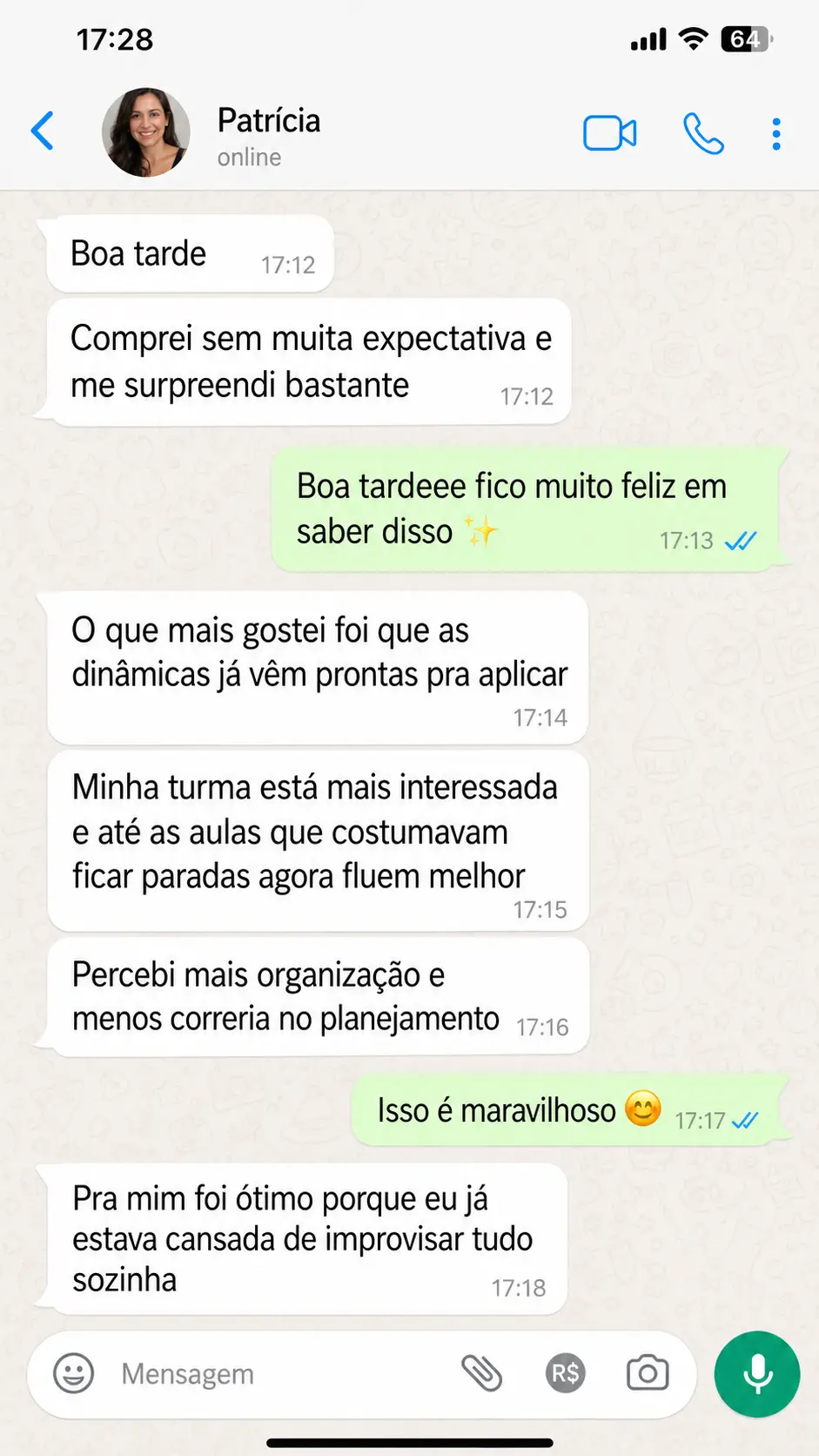 Depoimento WhatsApp